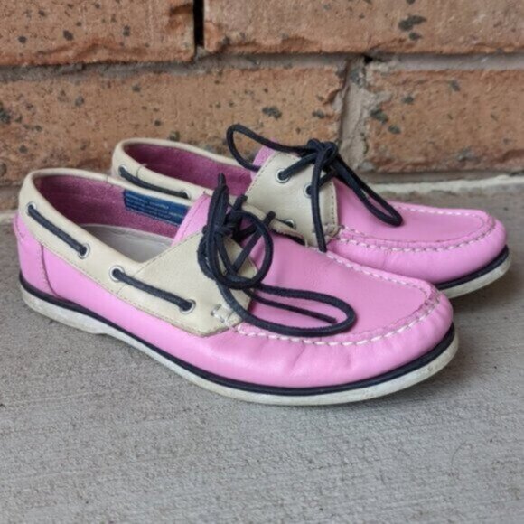Rockport leather pink boat shoes - Picture 1 of 7